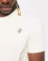 South Beach over lock stitch t-shirt in cream