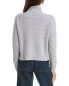 Forte Cashmere Crop Textured Mock Cashmere Sweater Women's