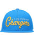 Men's Powder Blue Los Angeles Chargers Script Wordmark Snapback Hat