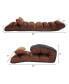 Фото #3 товара Folding Lazy Sofa Chair Stylish Sofa Couch Beds Lounge Chair W/Pillow Coffee New