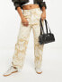 Фото #1 товара Obey brighton printed carpenter trousers in beige