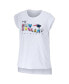 ფოტო #3 პროდუქტის Women's White New England Patriots Greetings From Muscle T-shirt