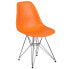 Фото #4 товара Elon Series Orange Plastic Chair With Chrome Base