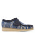 Фото #2 товара Clarks Wallabee 26166649 Mens Blue Canvas Oxfords & Lace Ups Casual Shoes
