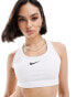 Nike Training Swoosh medium support bra in white