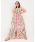 ფოტო #1 პროდუქტის Plus Size Carmen Trail Marks Maxi Dress