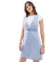 Edited pinafore mini dress in denim