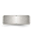 ფოტო #3 პროდუქტის Stainless Steel Polished Brushed Center 8mm Edge Band Ring