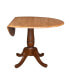 International Concept 42" Round Dual Drop Leaf Pedestal Table