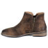 Diba True Citrus Sweet Round Toe Zippered Womens Brown Casual Boots 29915-910