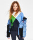 Фото #3 товара Women's Denim & Sherpa Puffer Jacket