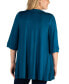 Фото #2 товара Plus Size Elbow Length Open Front Cardigan Sweater