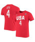 Фото #1 товара Women's Jewell Loyd USA Basketball Red Name and Number Performance T-shirt
