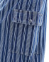 Pieces denim maxi skirt with cargo pockets in blue stripe