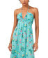 ფოტო #3 პროდუქტის Women's Tie Neck Halter Floral-Print Maxi Dress