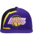 Фото #3 товара Men's Purple Los Angeles Lakers Hardwood Classics Retroline Snapback Hat