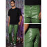 Фото #4 товара Lars Amadeus Men's Slim Fit Solid Color Nightclub Disco Faux Leather Pants 38