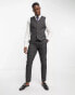 Фото #4 товара ASOS DESIGN slim suit waistcoat in charcoal