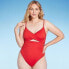 Фото #2 товара Women's Twist Detail Underwire Extra Cheeky High Leg One Piece Swimsuit - Shade