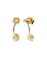 ფოტო #3 პროდუქტის Mixed Cuts, White, Gold-Tone Numina Earring Jackets