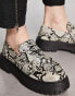 ASOS DESIGN chunky loafers in faux snake