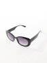 Фото #7 товара AJ Morgan chunky oval sunglasses in black