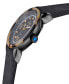 ფოტო #2 პროდუქტის Women's Marsala Tortoise Swiss Quartz Italian Black Leather Strap Watch 36mm