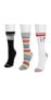 Women's 3 Pack Cotton Compression Crew Socks