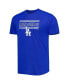 ფოტო #4 პროდუქტის Men's Royal, Black Los Angeles Dodgers Badge T-shirt and Pants Sleep Set