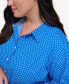 Фото #4 товара Plus Size Printed Cotton Utility Shirt