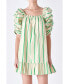 Фото #1 товара Women's Stripe Babydoll Dress