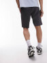 Topman oversized plisse short in charcoal