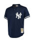 Фото #2 товара Men's Mariano Rivera Navy New York Yankees Cooperstown Collection Big and Tall Mesh Batting Practice Jersey