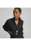 Dare To Woven Cropped Track Jacket Siyah Kadın Fermuarlı Sweatshirt