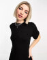 Фото #3 товара COLLUSION slinky maxi t-shirt dress in black