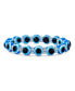 ფოტო #1 პროდუქტის Turkish Translucent Aqua Blue Evil Eye Glass Bead Stretch Bracelet For Women Rondelle Crystal Spacers For Protection And Good Luck