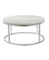 Фото #2 товара Steve Silver Echo 36" Round Marble and Chrome Cocktail Table