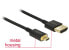 Фото #1 товара Delock 85118 - 0.25 m - HDMI Type A (Standard) - HDMI Type C (Mini) - 3840 x 2160 pixels - 3D - Black