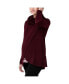 Maternity Ripe Cowl Neck Nursing Knit Sweater Maroon