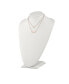 ფოტო #3 პროდუქტის Rose IP-plated Heart and Bar Multi Strand Cable Chain Necklace