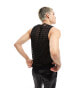 ASOS DESIGN muscle fit vest in mesh with swirl burn out