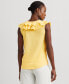 ფოტო #2 პროდუქტის Women's Ruffled Sleeveless Tee