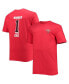 Фото #1 товара Men's Red Tampa Bay Buccaneers Big and Tall #1 Dad 2-Hit T-shirt