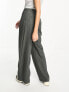 ASOS DESIGN Tall double button trouser in grey