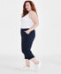 Plus Size Mid Rise Pull-On Cargo Capri Pants, Created for Macy's