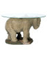 Elephant's Majesty Glass-Topped Cocktail Table