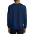 Hanes Mens Navy Blue Long Sleeve Crewneck Ecosmart Fleece Sweatshirt Size Medium