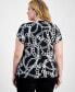 ფოტო #4 პროდუქტის Plus Size Gathered Waist Top, Created for Macy's