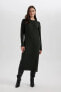 Фото #2 товара Платье длинное из крепа с длинным рукавом defacto A9806ax23wn