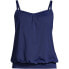 ფოტო #2 პროდუქტის Women's DDD-Cup Blouson Tummy Hiding Tankini Swimsuit Top Adjustable Straps